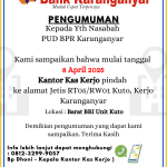Pengumuman Pindah Kantor Kas Kerjo