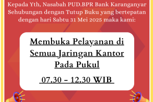 Pengumuman Pelayanan terbatas pada hari Libur 1 Juni 2025