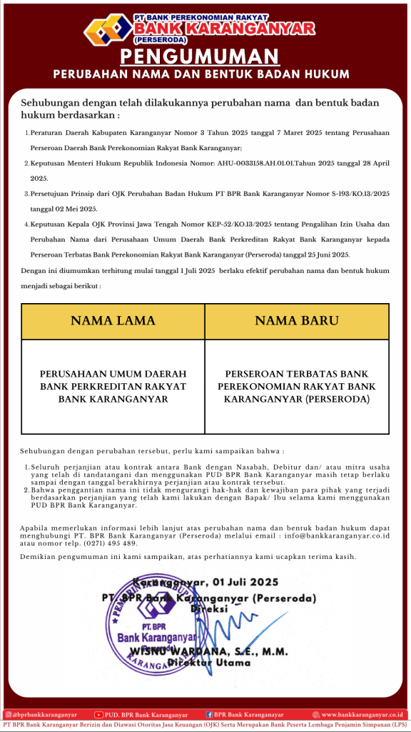 PT BPR BANK KARANGANYAR