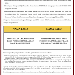 Pengumuman Perubahan Nama dan Bentuk Badan Hukum